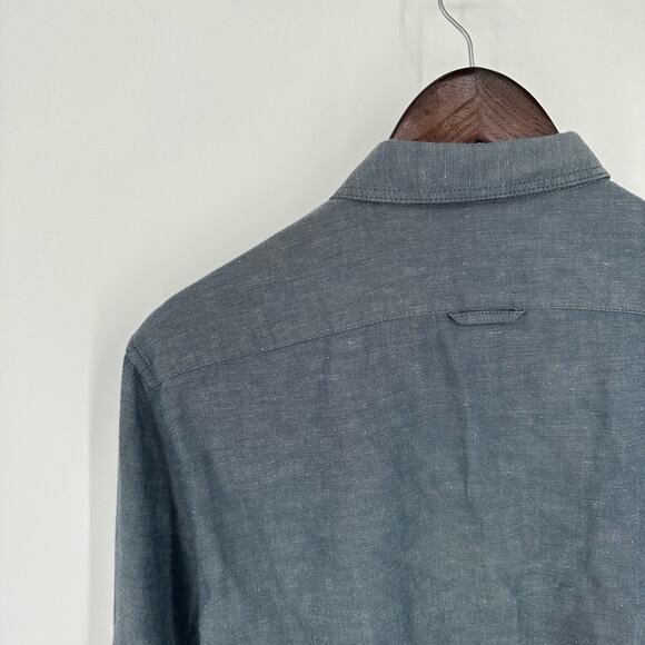 Burberry Brit Shirt Mens Small Blue Chambray Button Up Casual Shirt Designer - Picture 6 of 11